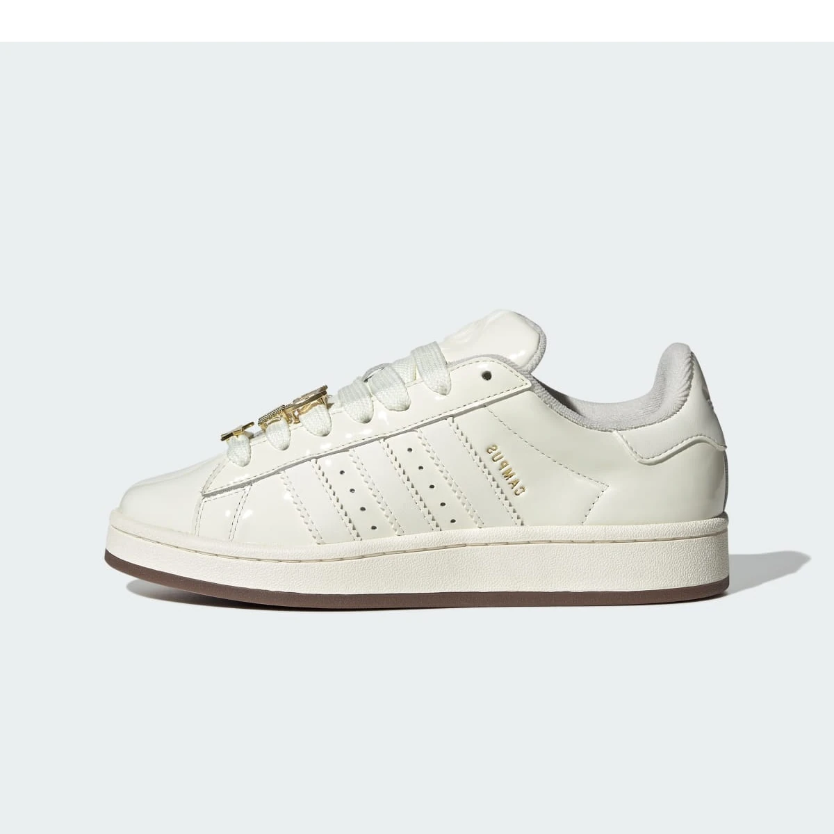 Overkicks - Adidas Campus 00s Off White Gold Metallic (IH4363) - vista lateral