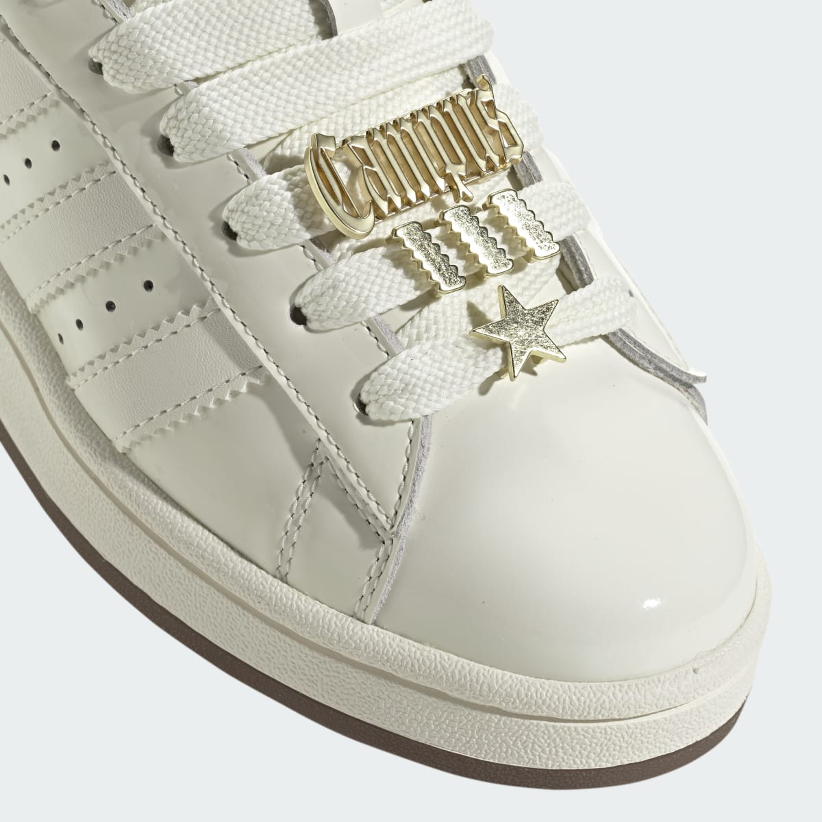 Overkicks - Adidas Campus 00s Off White Gold Metallic (IH4363) - detalle lateral interior