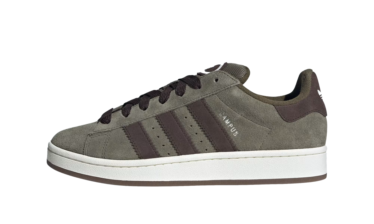 Overkicks - Adidas Campus 00s Olive Strata Dark Brown (ID1418) - vista lateral