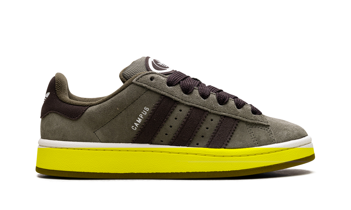 Overkicks - Adidas Campus 00s Olive Strata Dark Brown (ID1418) - detalle talón