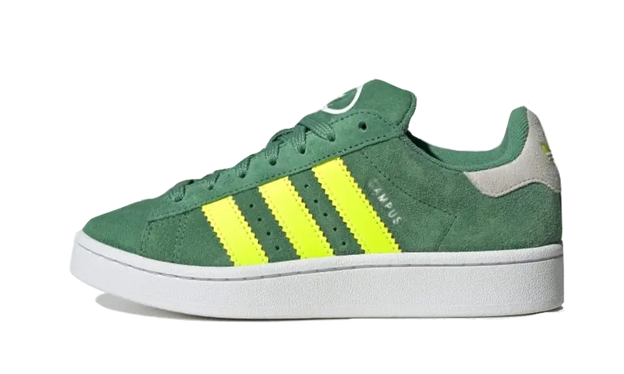 Overkicks - Adidas Campus 00s Preloved Green Solar Yellow (IF3967) - vista lateral