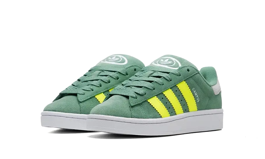 Overkicks - Adidas Campus 00s Preloved Green Solar Yellow (IF3967) - vista trasera