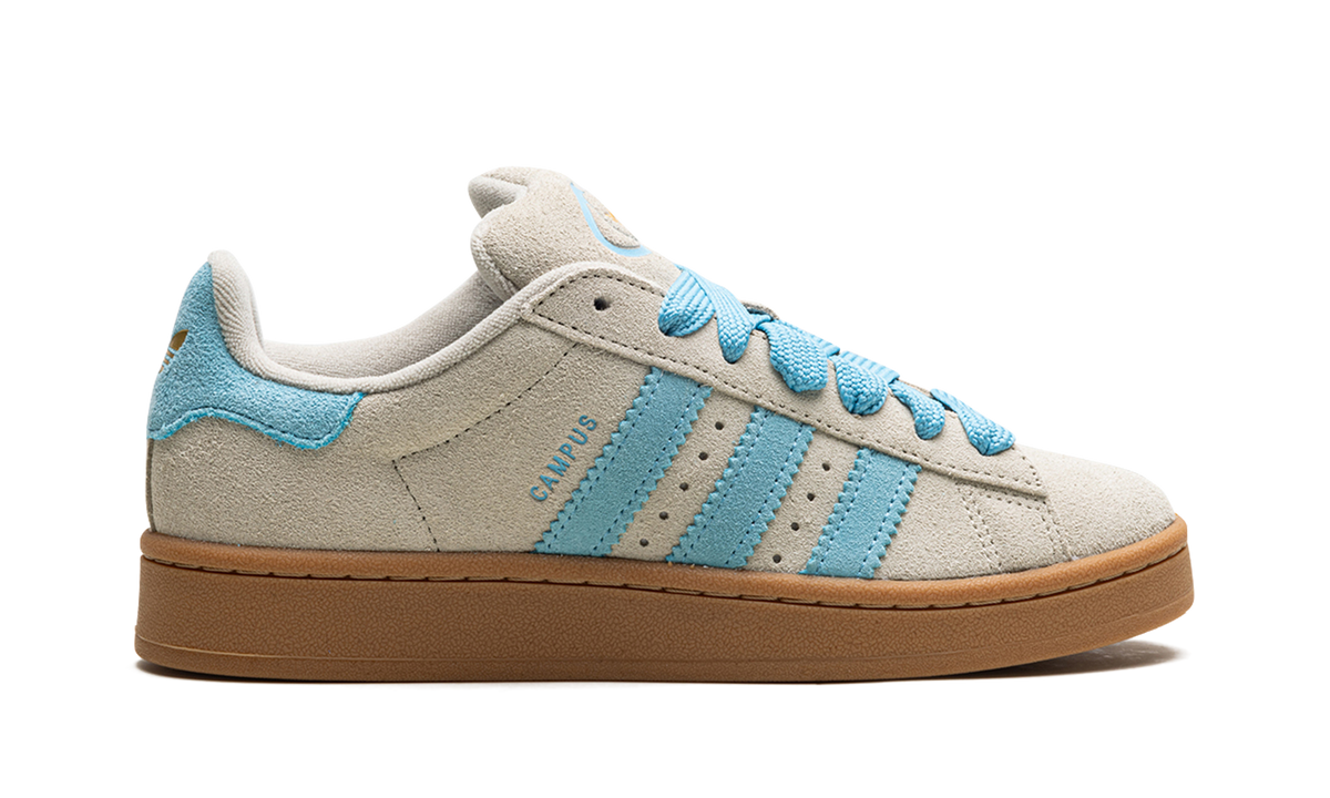 Overkicks - Adidas Campus 00s Putty Grey Preloved Blue (IE5588) - detalle talón