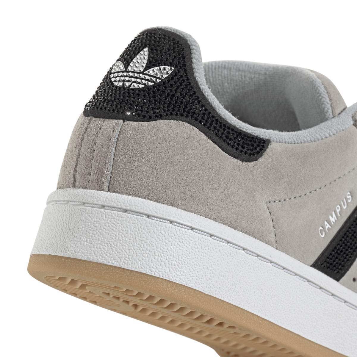 Overkicks - Adidas Campus 00s Rhinestone Black Grey Two (IH6830) - detalle lateral interior