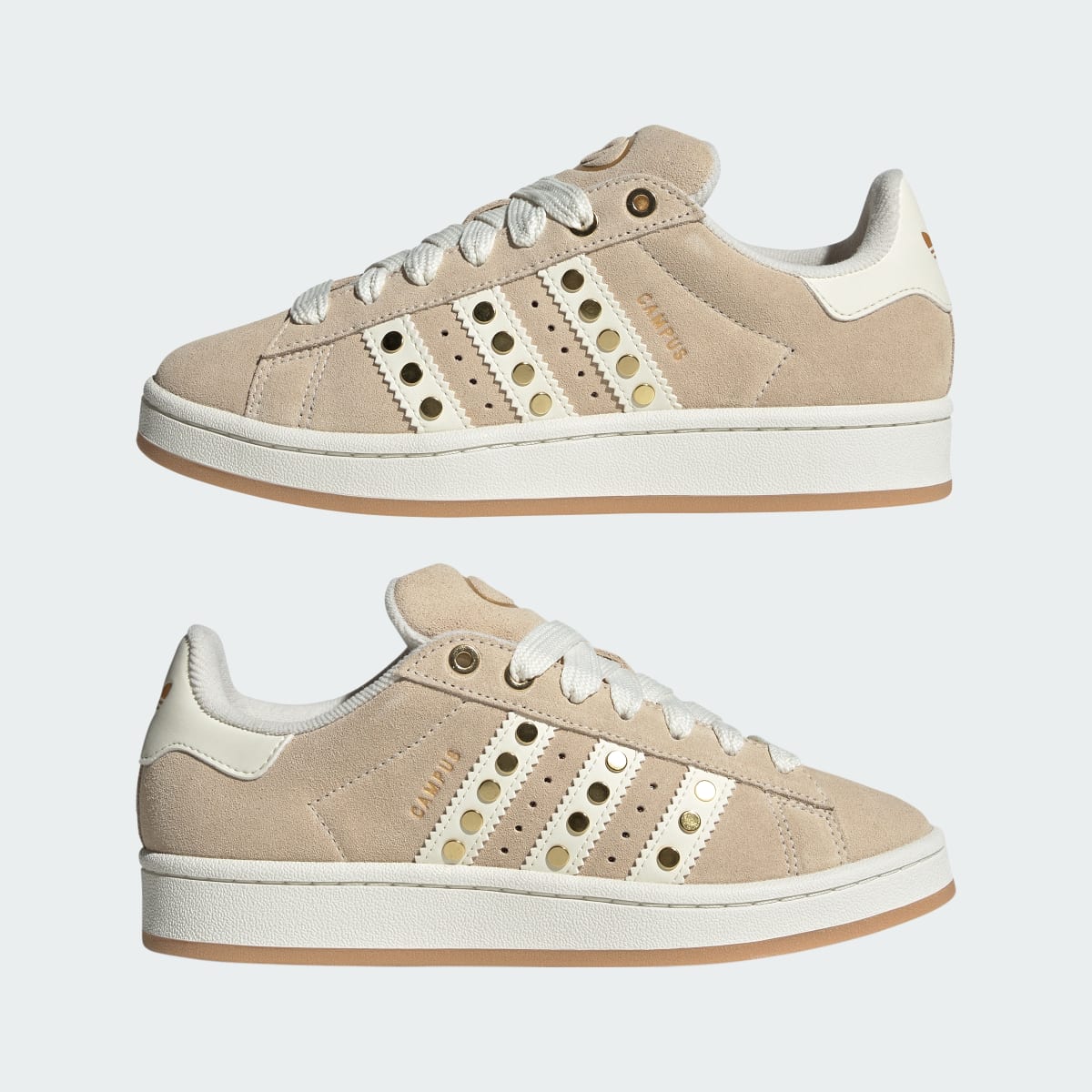 Overkicks - Adidas Campus 00s Sand Strata Cream White (JQ8337) - detalle lateral interior