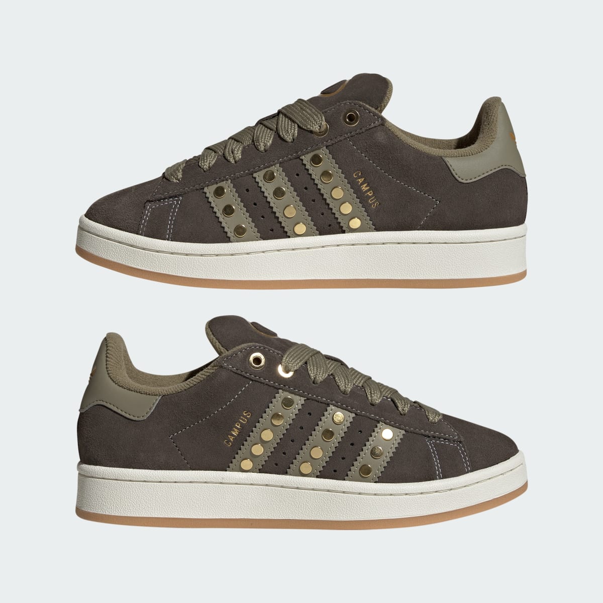Overkicks - Adidas Campus 00s Shadow Olive Orbit Green (JQ8333) - detalle lateral interior