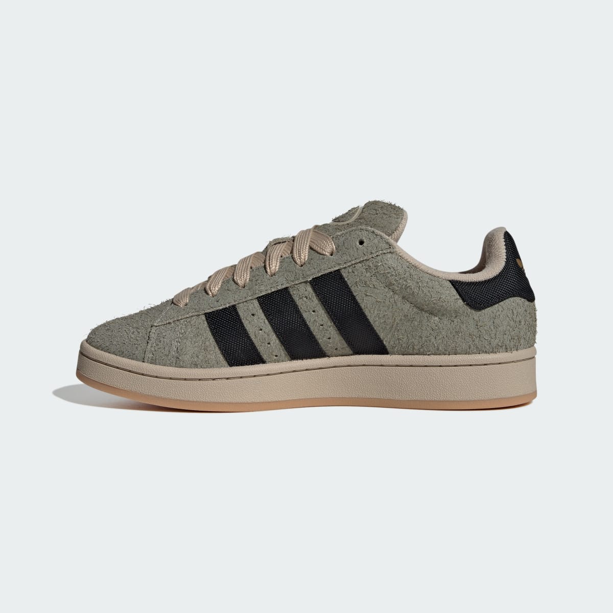 Overkicks - Adidas Campus 00s Silver Pebble Black Stone Khaki (KI0930) - detalle talón