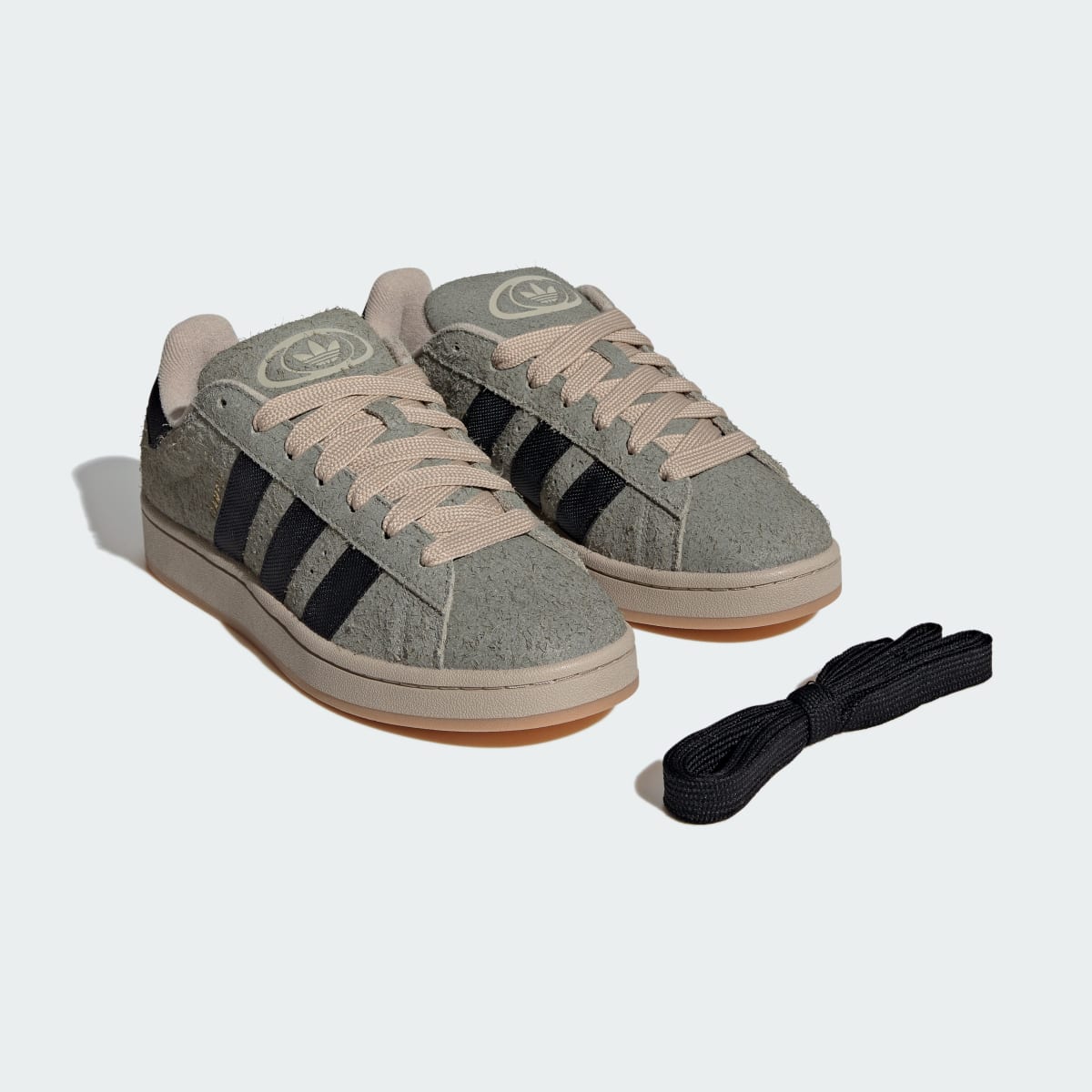 Overkicks - Adidas Campus 00s Silver Pebble Black Stone Khaki (KI0930) - detalle