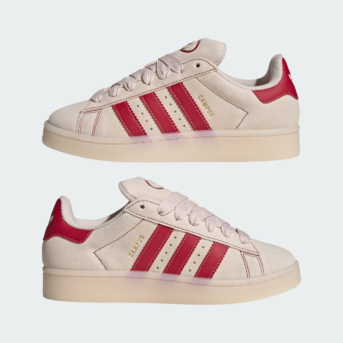 Overkicks - Adidas Campus 00s Wonder Quartz Victory Red (IH4249) - detalle lateral interior