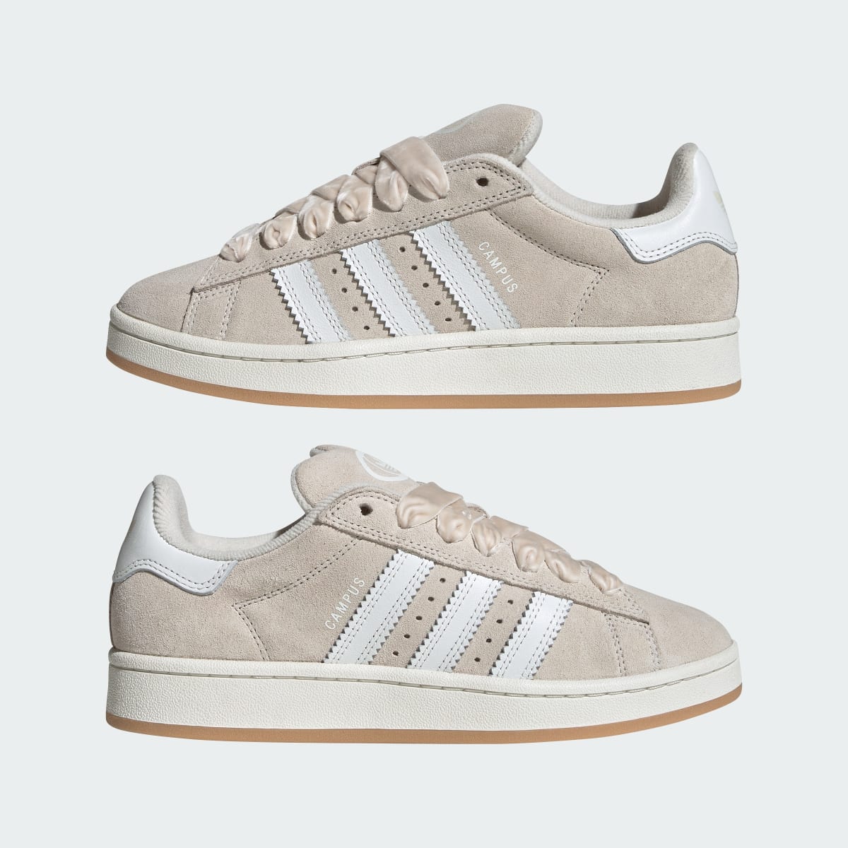 Overkicks - Adidas Campus 00s Wonder White Gum (IH4336) - detalle lateral interior