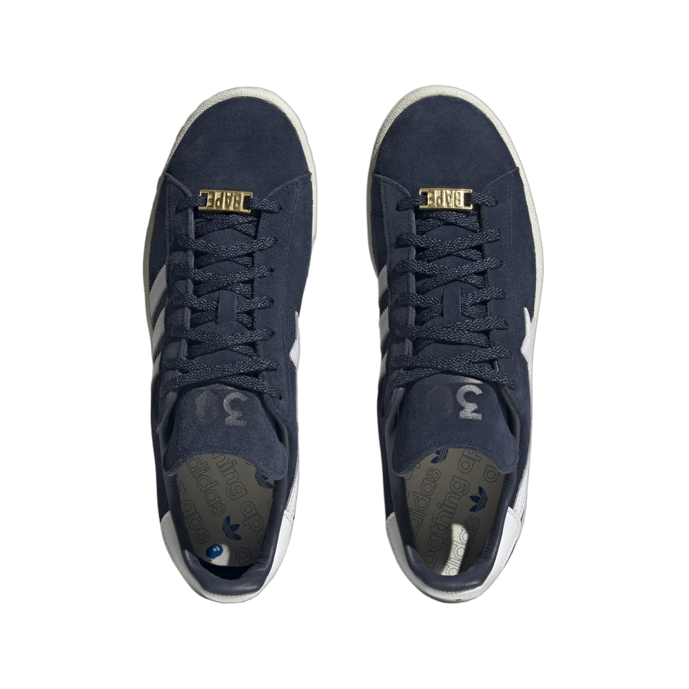 Overkicks - Adidas Campus 80s Bape Collegiate Navy (ID4770) - vista lateral