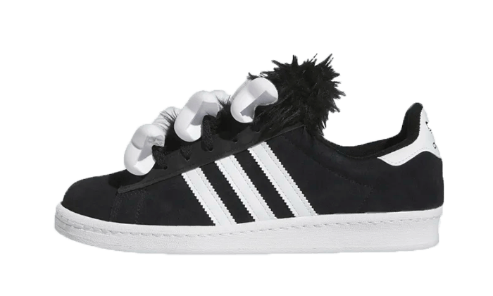Overkicks - Adidas Campus 80s Jeremy Scott Bones Black (HQ4493) - vista lateral