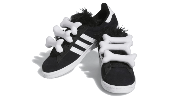 Overkicks - Adidas Campus 80s Jeremy Scott Bones Black (HQ4493) - vista trasera
