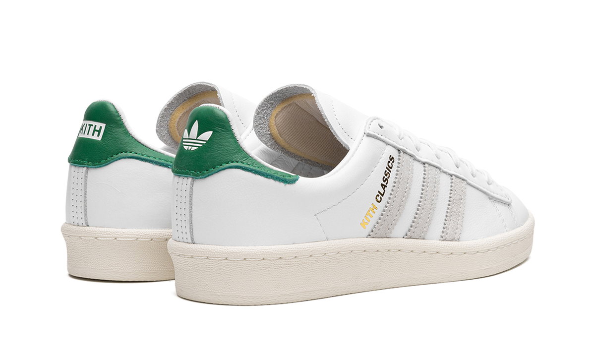 Overkicks - Adidas Campus 80s Kith Classics White Green (FY3518) - par completo