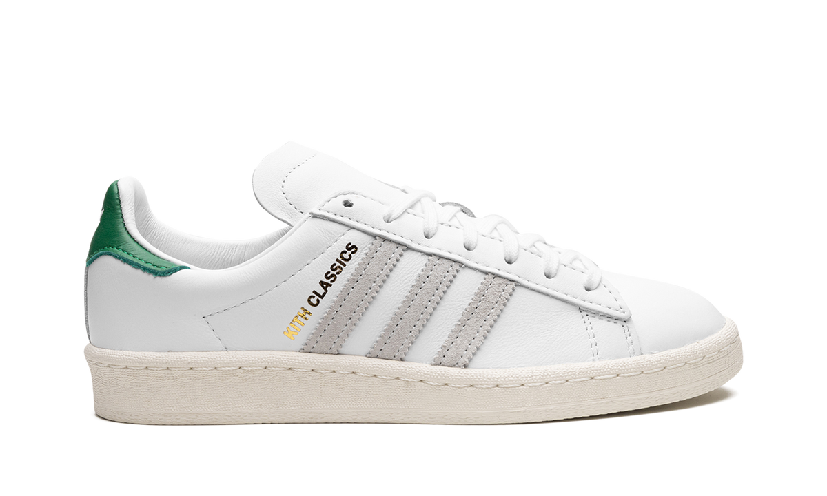 Overkicks - Adidas Campus 80s Kith Classics White Green (FY3518) - detalle talón