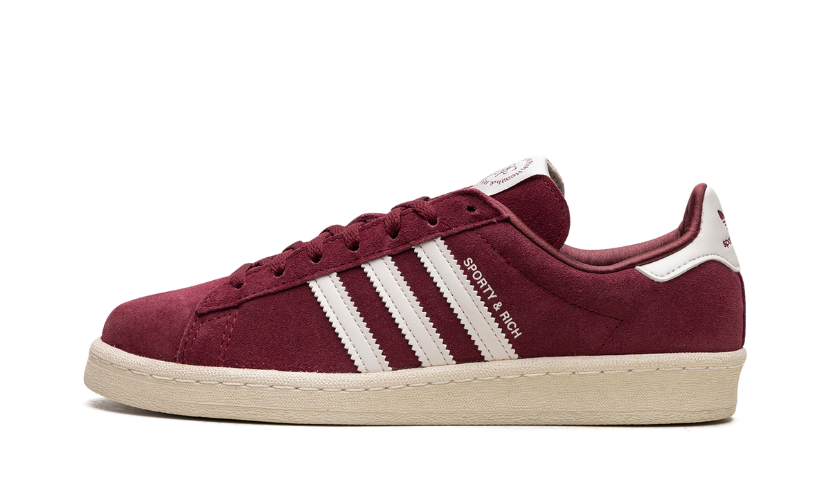 Overkicks - Adidas Campus 80s Sporty & Rich Merlot Cream (HQ6074) - vista lateral