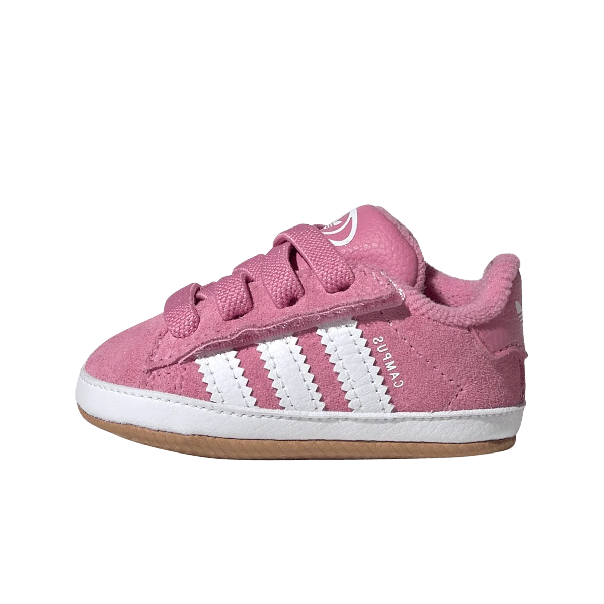 Overkicks - Adidas Campus Crib Camp Bliss Pink Cloud White Gum (Crib) (JS3844) - vista lateral