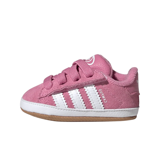 Overkicks - Adidas Campus Crib Camp Bliss Pink Cloud White Gum (Crib) (JS3844) - vista lateral