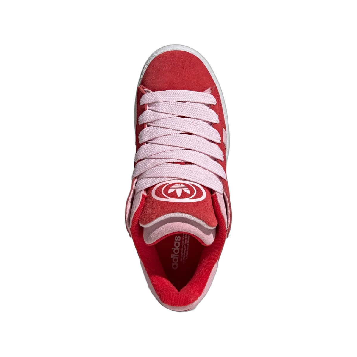 Overkicks - Adidas Campus Double 00s Better Scarlet Pink White (JQ5743) - vista trasera