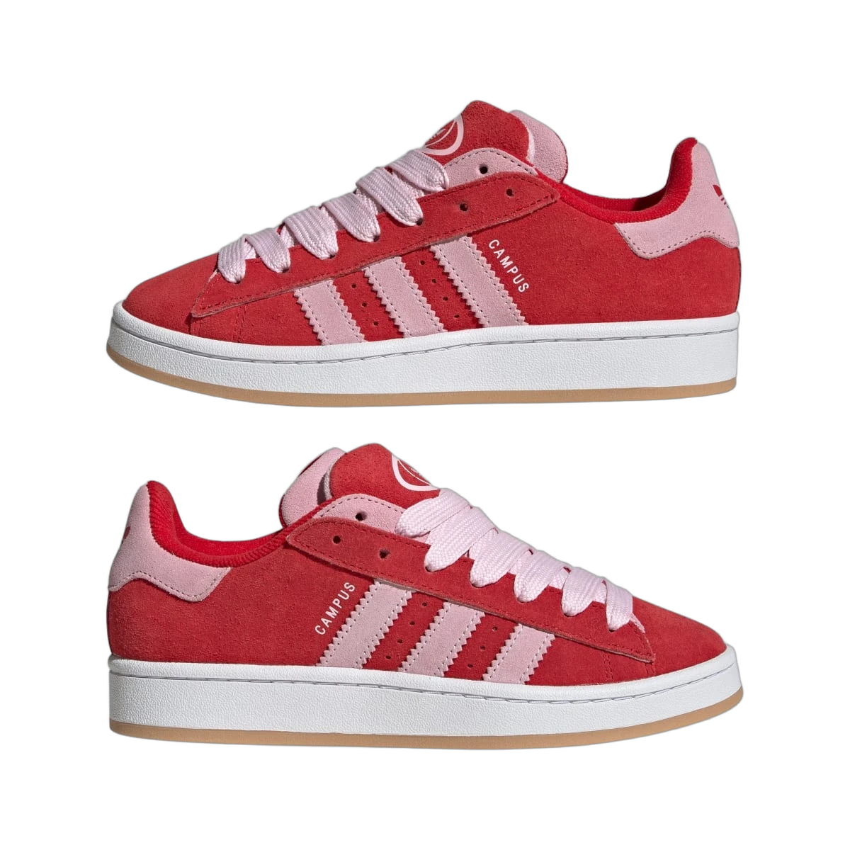 Overkicks - Adidas Campus Double 00s Better Scarlet Pink White (JQ5743) - detalle lateral interior