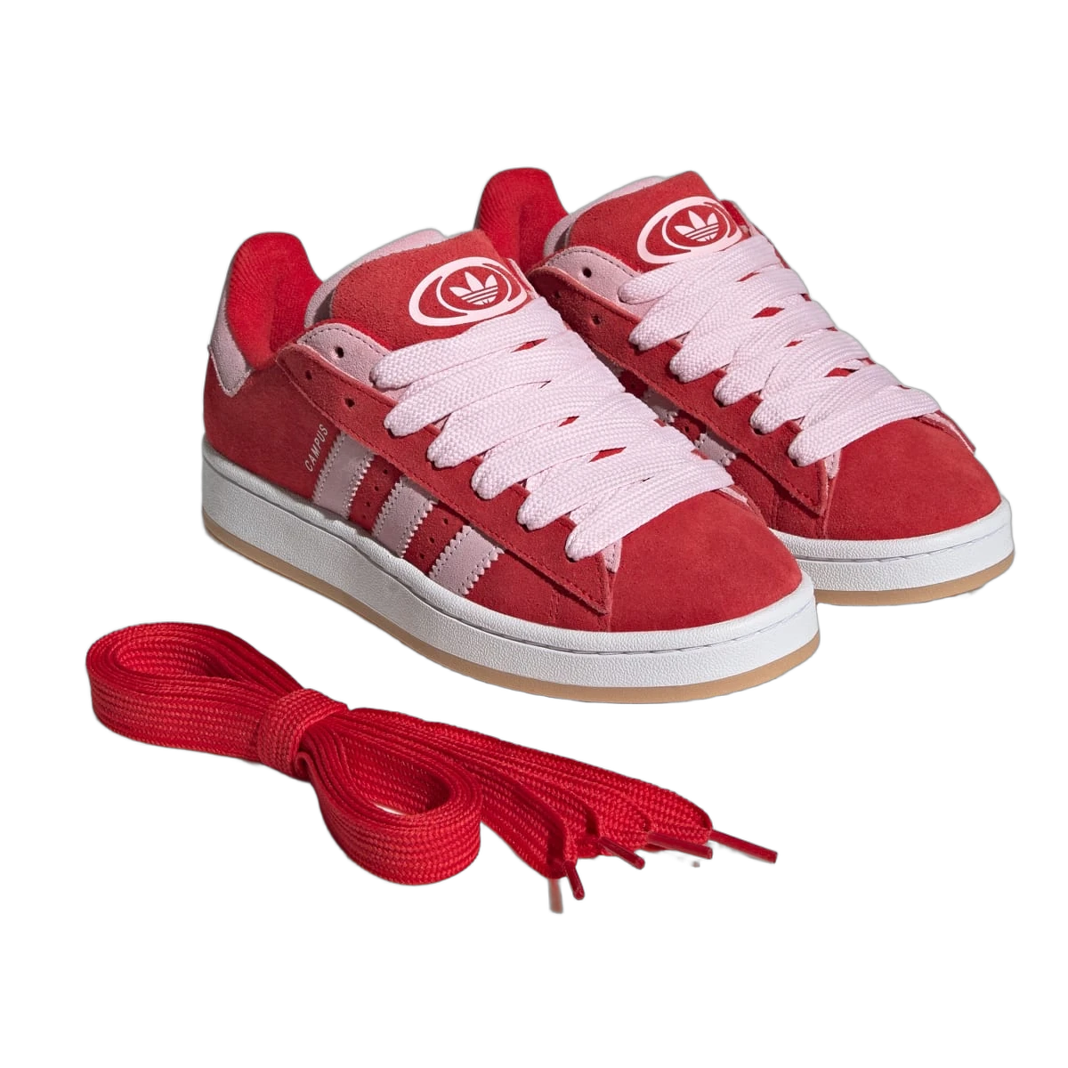 Overkicks - Adidas Campus Double 00s Better Scarlet Pink White (JQ5743) - detalle