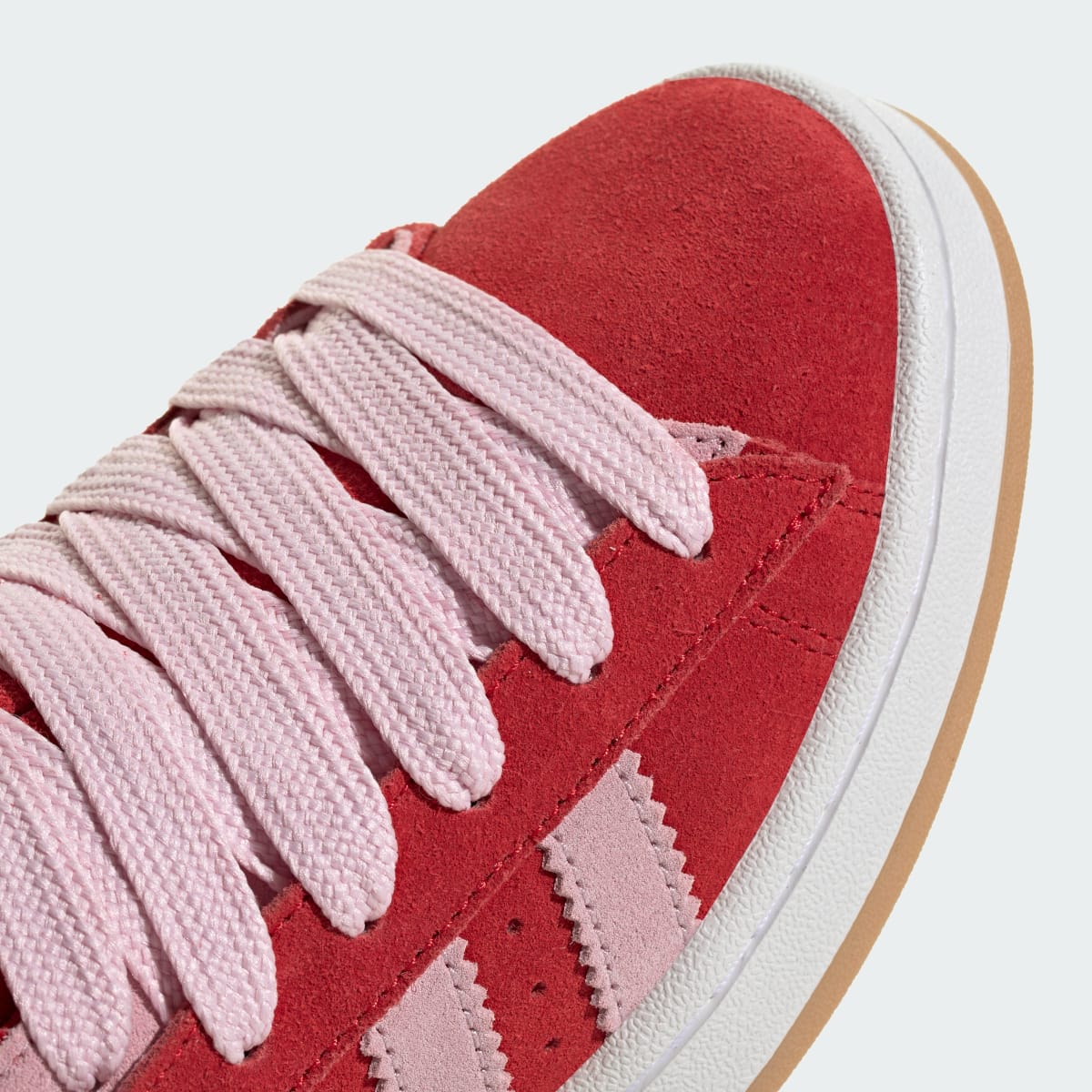 Overkicks - Adidas Campus Double 00s Better Scarlet Pink White (JQ5743) - detalle