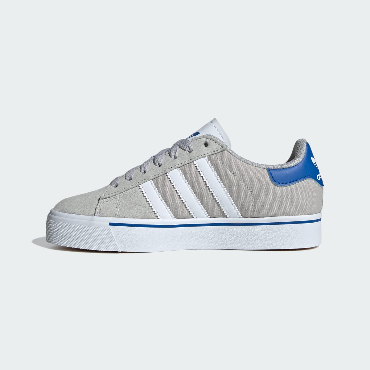 Overkicks - Adidas Campus Vulc Grey White Blue (IH8039) - detalle talón