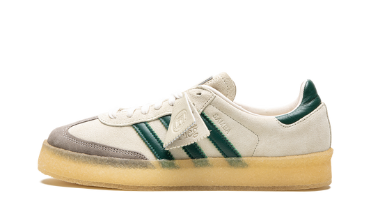Overkicks - Adidas Clarks 8th Street Samba by Ronnie Fieg Chalk White Green (ID7297) - vista lateral