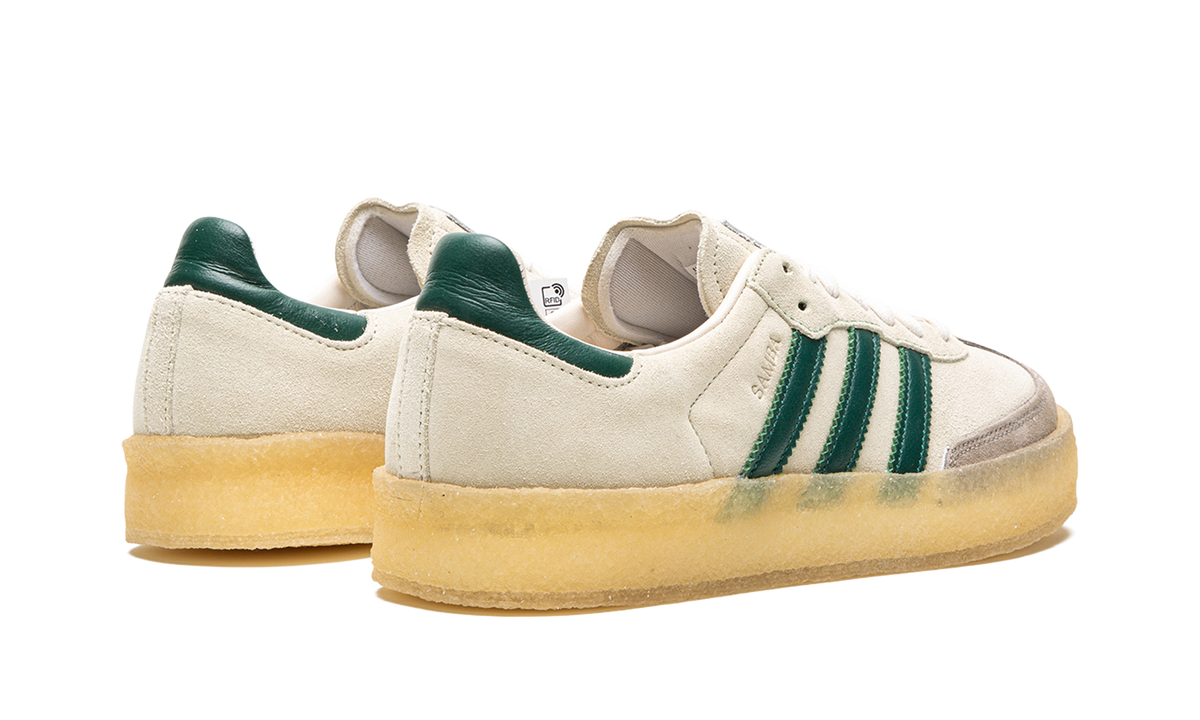 Overkicks - Adidas Clarks 8th Street Samba by Ronnie Fieg Chalk White Green (ID7297) - par completo