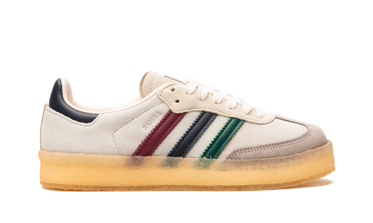 Overkicks - Adidas Clarks 8th Street Samba by Ronnie Fieg Kithmas White Multi (IE4032) - detalle talón