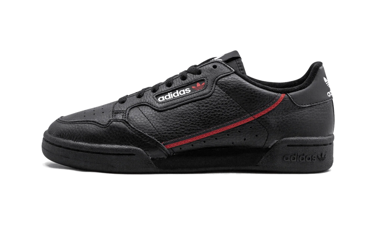 Overkicks - Adidas Continental 80 Black Scarlet Red (G27707) - vista lateral