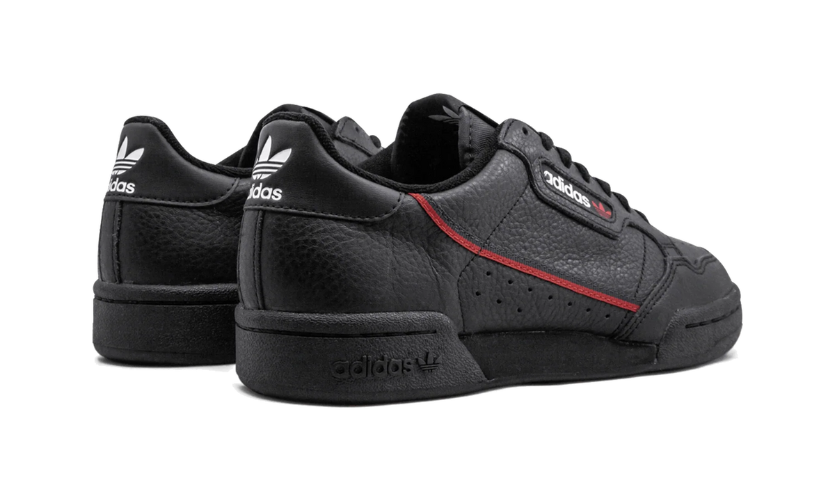 Overkicks - Adidas Continental 80 Black Scarlet Red (G27707) - par completo