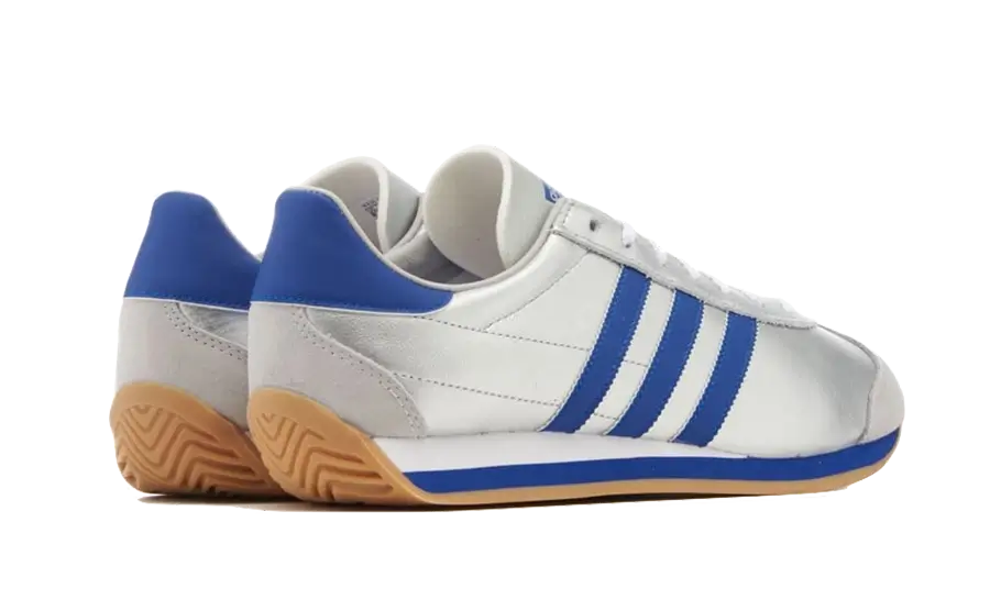 Overkicks - Adidas Country OG Matte Silver Bright Blue Cloud White (IE4230) - par completo