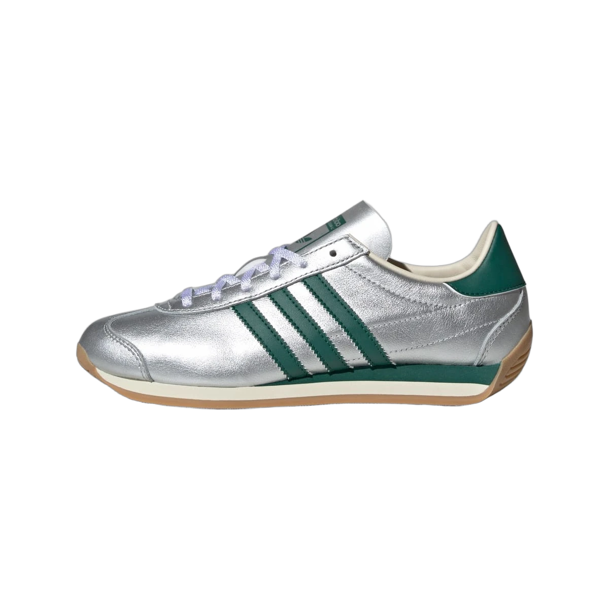 Overkicks - Adidas Country OG Silver Metallic Collegiate Green (IE8412) - vista lateral