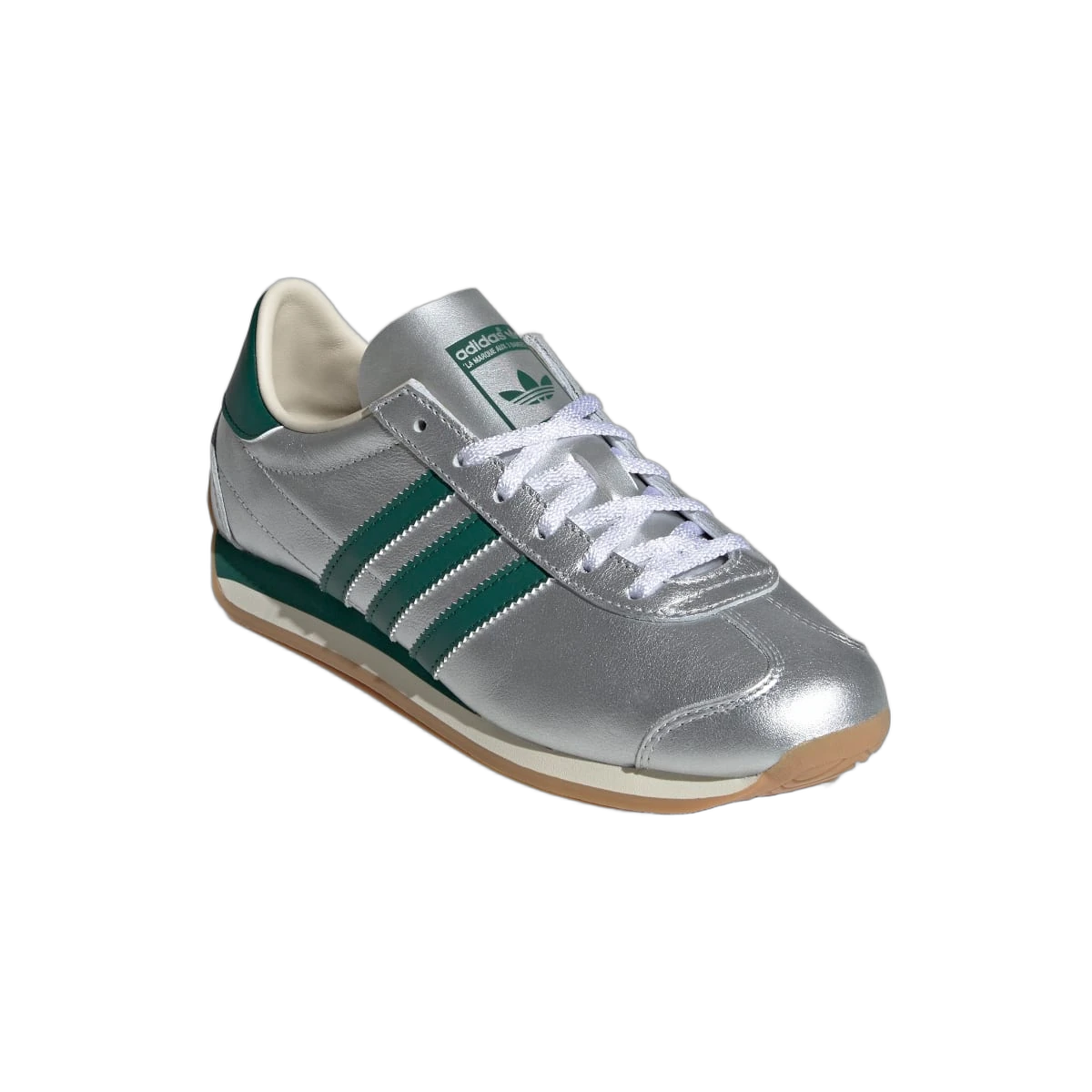 Overkicks - Adidas Country OG Silver Metallic Collegiate Green (IE8412) - detalle suela