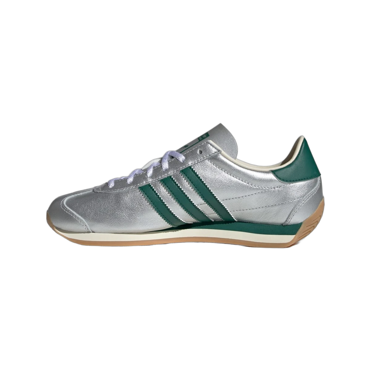 Overkicks - Adidas Country OG Silver Metallic Collegiate Green (IE8412) - detalle talon