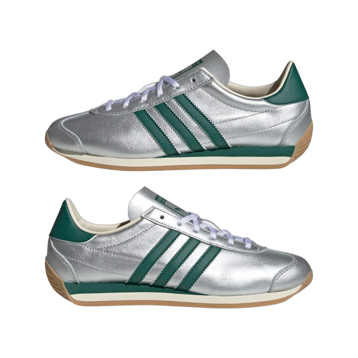 Overkicks - Adidas Country OG Silver Metallic Collegiate Green (IE8412) - detalle lateral interior