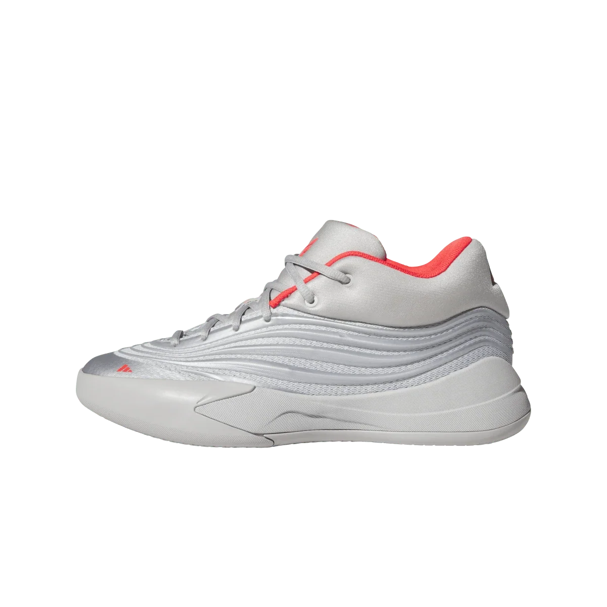 Overkicks - Adidas Dame 10 Silver Metallic Lucid Red (KJ4398) - vista lateral