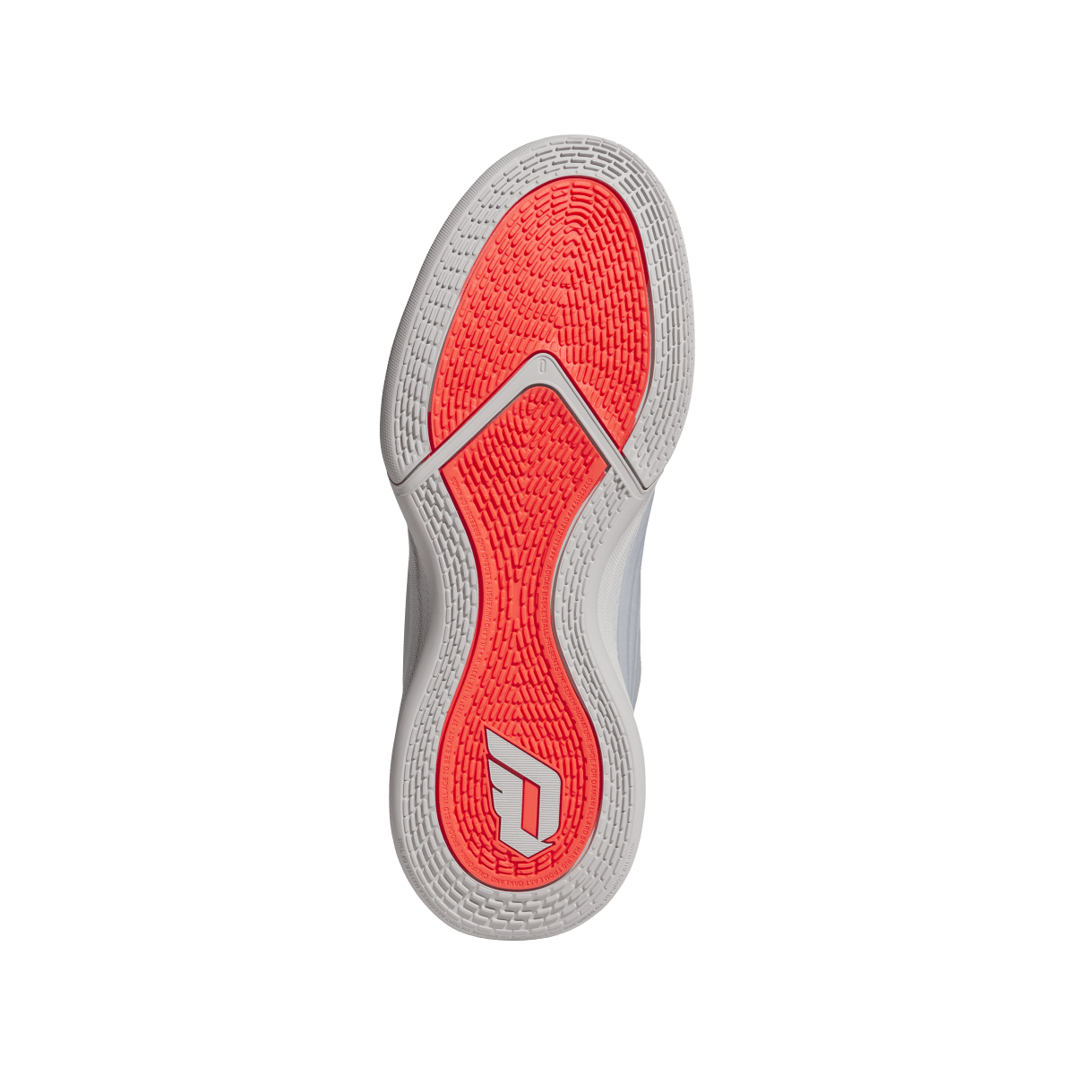 Overkicks - Adidas Dame 10 Silver Metallic Lucid Red (KJ4398) - detalle suela