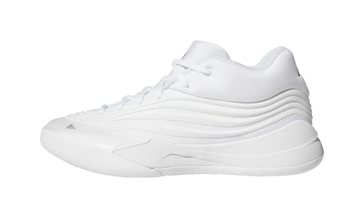 Overkicks - Adidas Dame 10 Triple White (KJ4397) - vista lateral