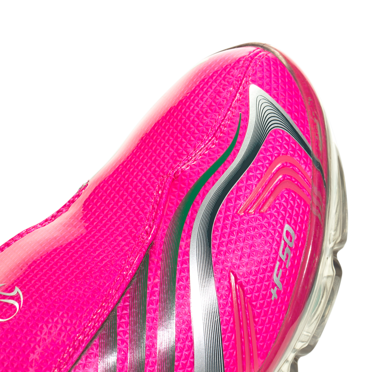 Overkicks - Adidas F50 Adiframe Walkable Shock Pink (Womens) (JQ9556) - detalle lateral interior