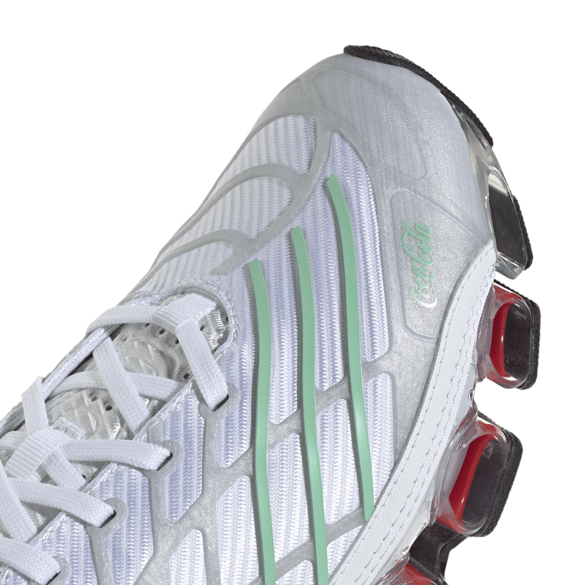 Overkicks - Adidas F50 Megaride Coca-Cola White Ice Green (KH6896) - detalle lateral interior