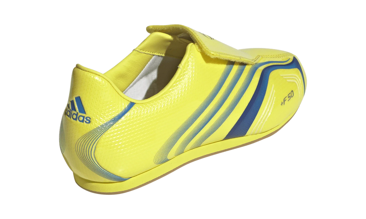 Overkicks - Adidas F50 Taekwondo Bright Yellow Bright Blue (Womens) (JR6026) - vista superior