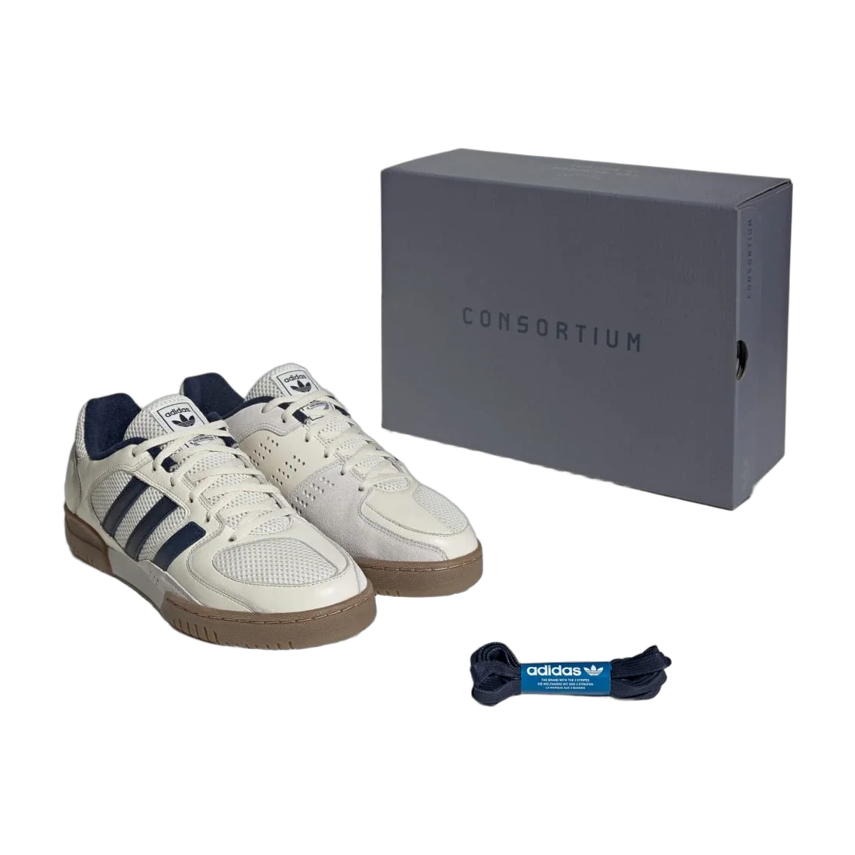 Overkicks - Adidas Fechten Indoor Consortium Presented by END. Off White Navy (JR4606) - detalle