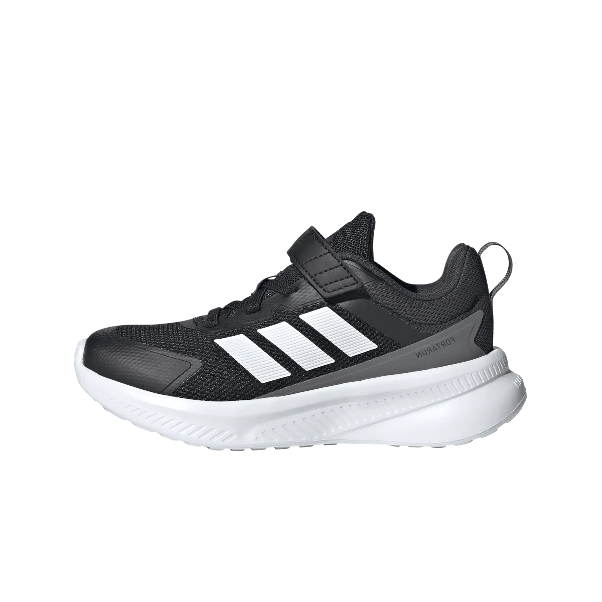 Overkicks - Adidas Fortarun 4.0 Core Black Cloud White Carbon (PS) (JQ5193) - vista lateral