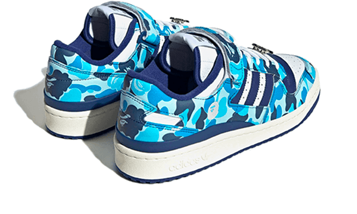 Overkicks - Adidas Forum 84 Low Bape 30th Anniversary Blue Camo (ID4772) - par completo