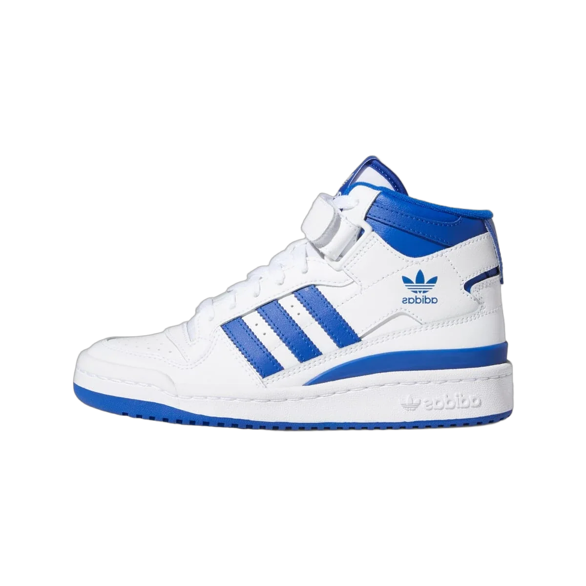 Overkicks - Adidas Forum Cloud White Royal Blue (GS) (FZ2085) - vista lateral