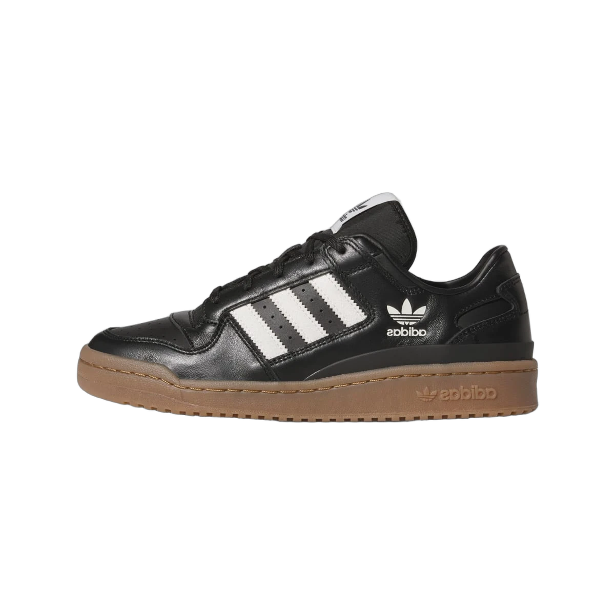 Overkicks - Adidas Forum Low Core Black White Gum (JQ0208) - vista lateral