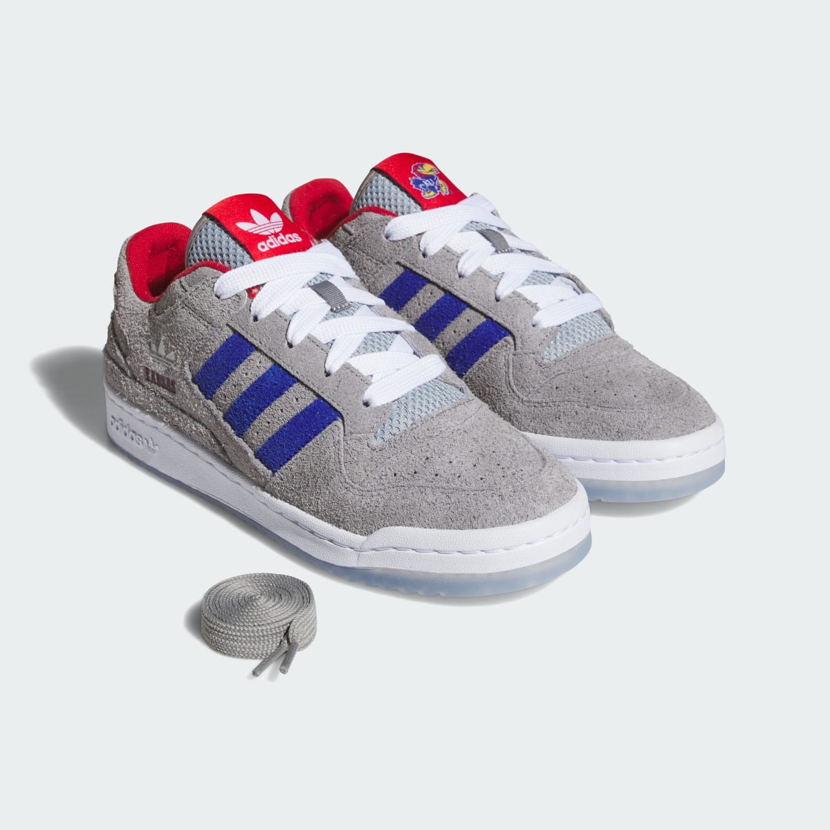Overkicks - Adidas Forum Low Kansas Jayhawks (HQ7485) - detalle lateral interior