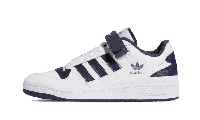 Overkicks - Adidas Forum Low White Navy (GY5831) - vista lateral